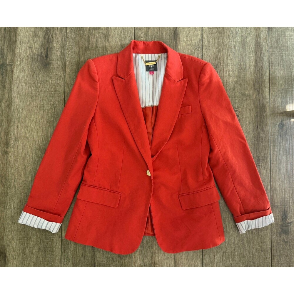 Vince Camuto blazer jacket orange size 8